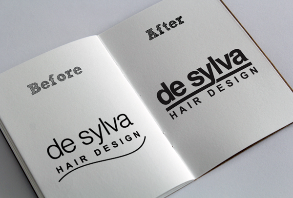 Jmac Graphics, Signage, Branding, logo, Before and After, De Sylva Hair design