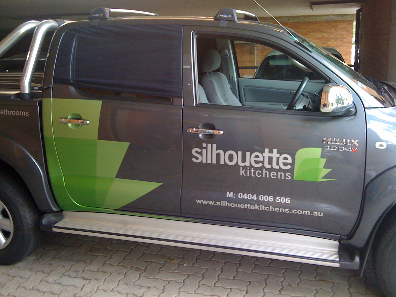 Jmac Graphics, Signage, Outdoor, Wrapping Car, Wrapping Ute. Silhouette Kitchens